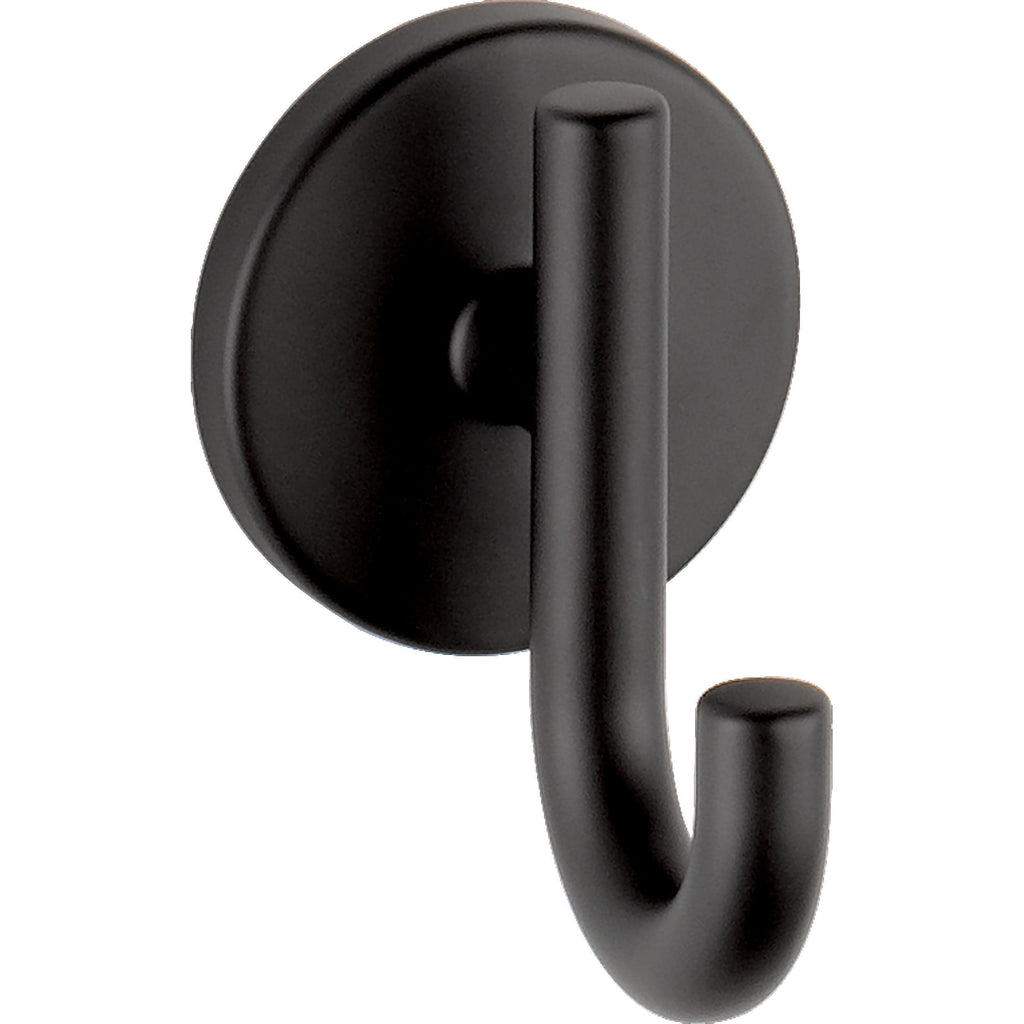 Delta Single Towel Hook for Bathroom or Kitchen| Matte Black | Trinsic Accessories