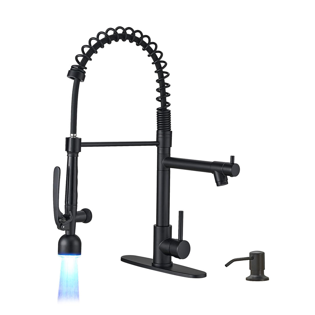 Fapully Commercial Kitchen Faucet,Wall Mount Kitchen Sink Faucet with Pre-Rinse Pull Down Sprayer,25‘’ Height 8'' Center 3 Compartment Sink Faucets with 12.2'' Swing Spout Chrome