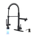 Fapully Commercial Kitchen Faucet,Wall Mount Kitchen Sink Faucet with Pre-Rinse Pull Down Sprayer,25‘’ Height 8'' Center 3 Compartment Sink Faucets with 12.2'' Swing Spout Chrome
