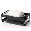 Self Draining Soap Dish for Shower Bar Soap Holder Soap Saver, Black