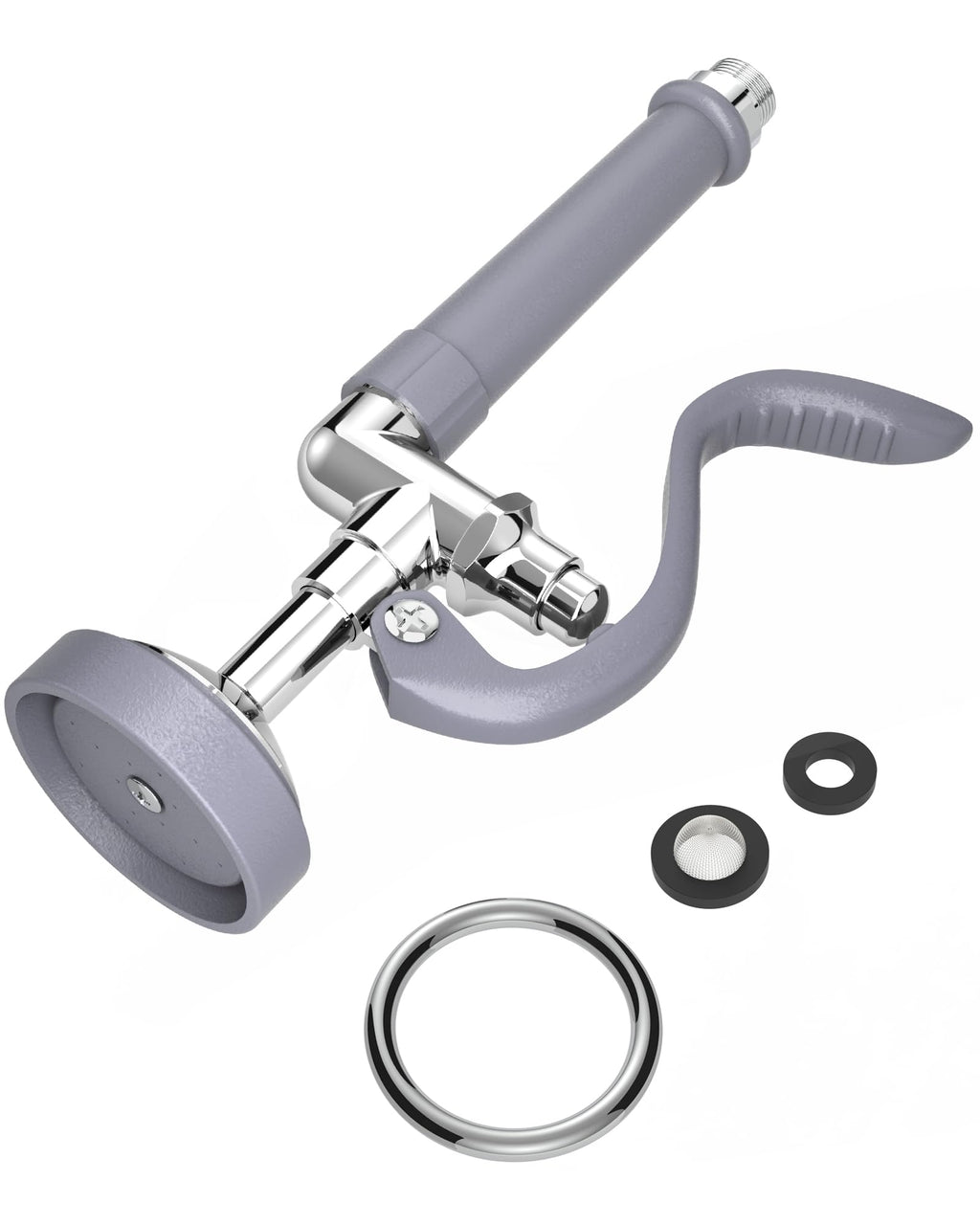 Pre Rinse Sprayer Commercial Sink Faucet Spray Valve Chrome Finished (Black)