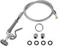 Pre Rinse Spray Valve with 60'' Stainless Hose Commercial Sink Faucet with Sprayer Nozzle Head with Flexible Hose Replacement Kit for Dishwasher Restaurant Wall Mount Kitchen Industrial- Gray