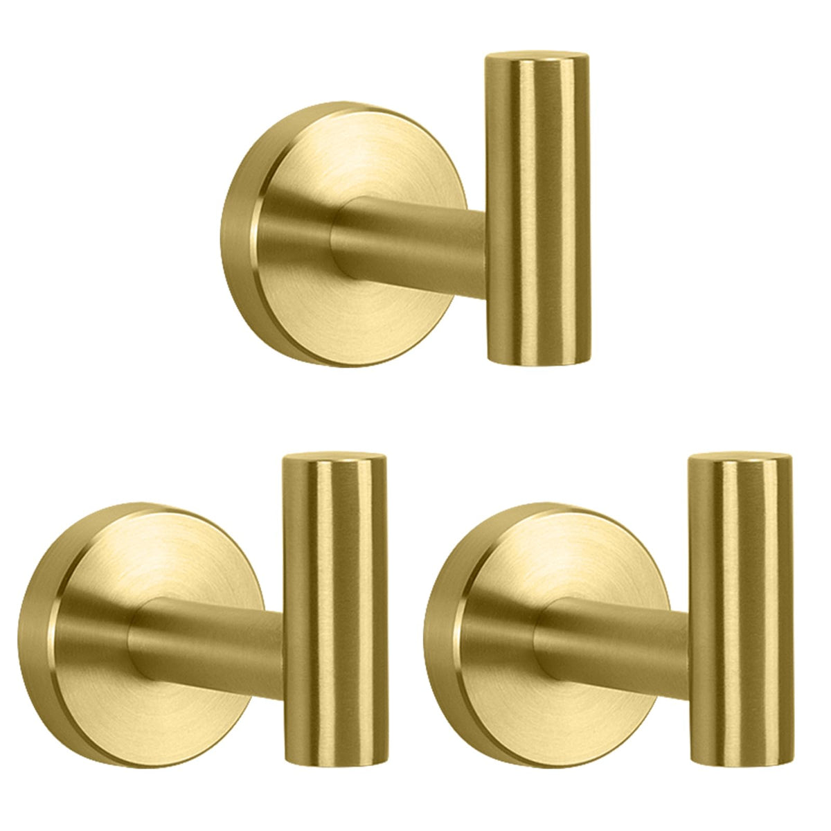 NearMoon Bath Towel Hooks- SUS 304 Stainless Steel Robe Hook Holder, Heavy Duty Coat Hook for Bathroom Livingroom Hotel Kitchen Garage, Wall Mounted- 4 Pack (Brushed Nickel)