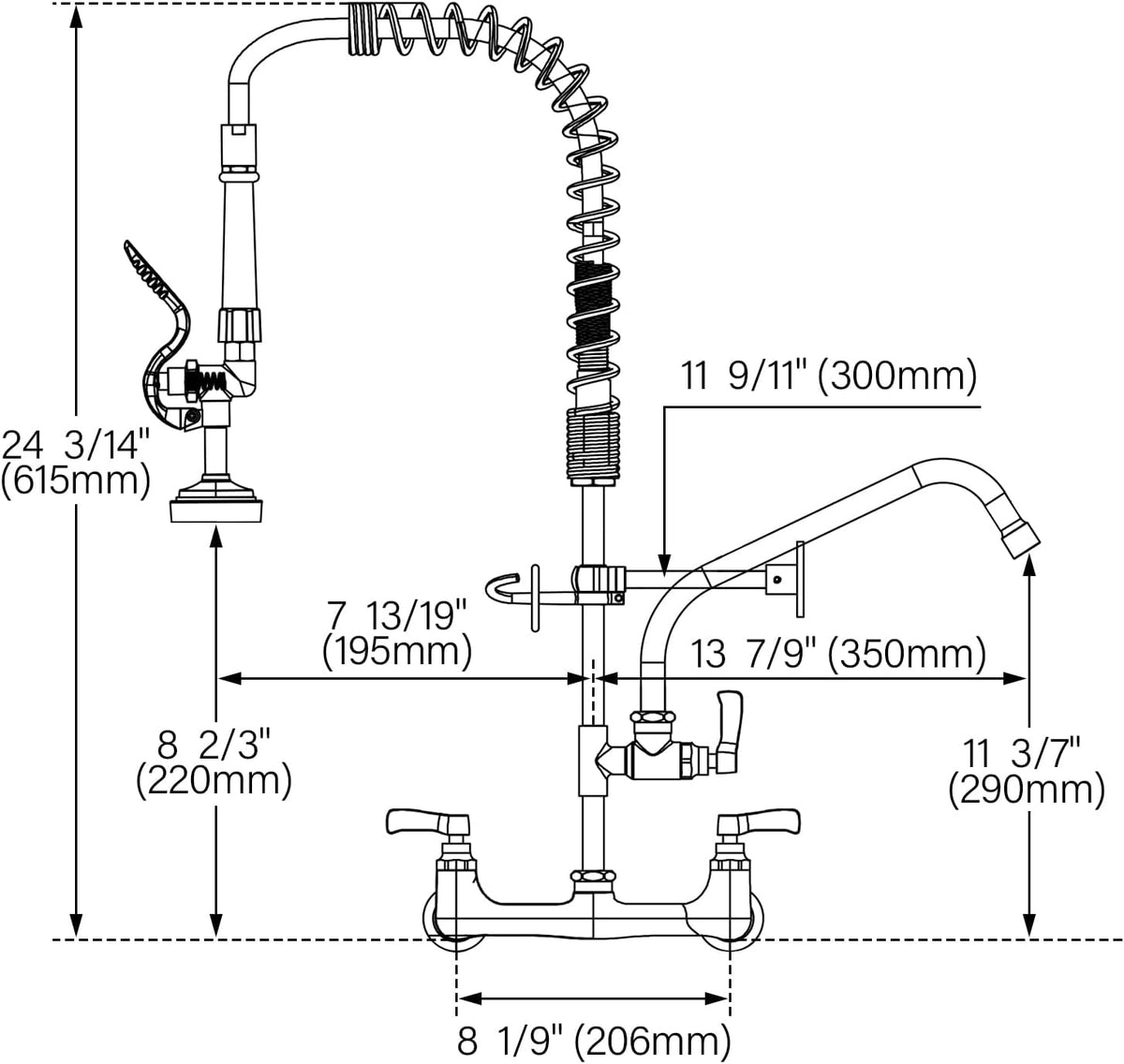 NSF/ANSI 61 Certified BAGNOLUX Commercial Sink Faucet, Rv Kitchen Faucet