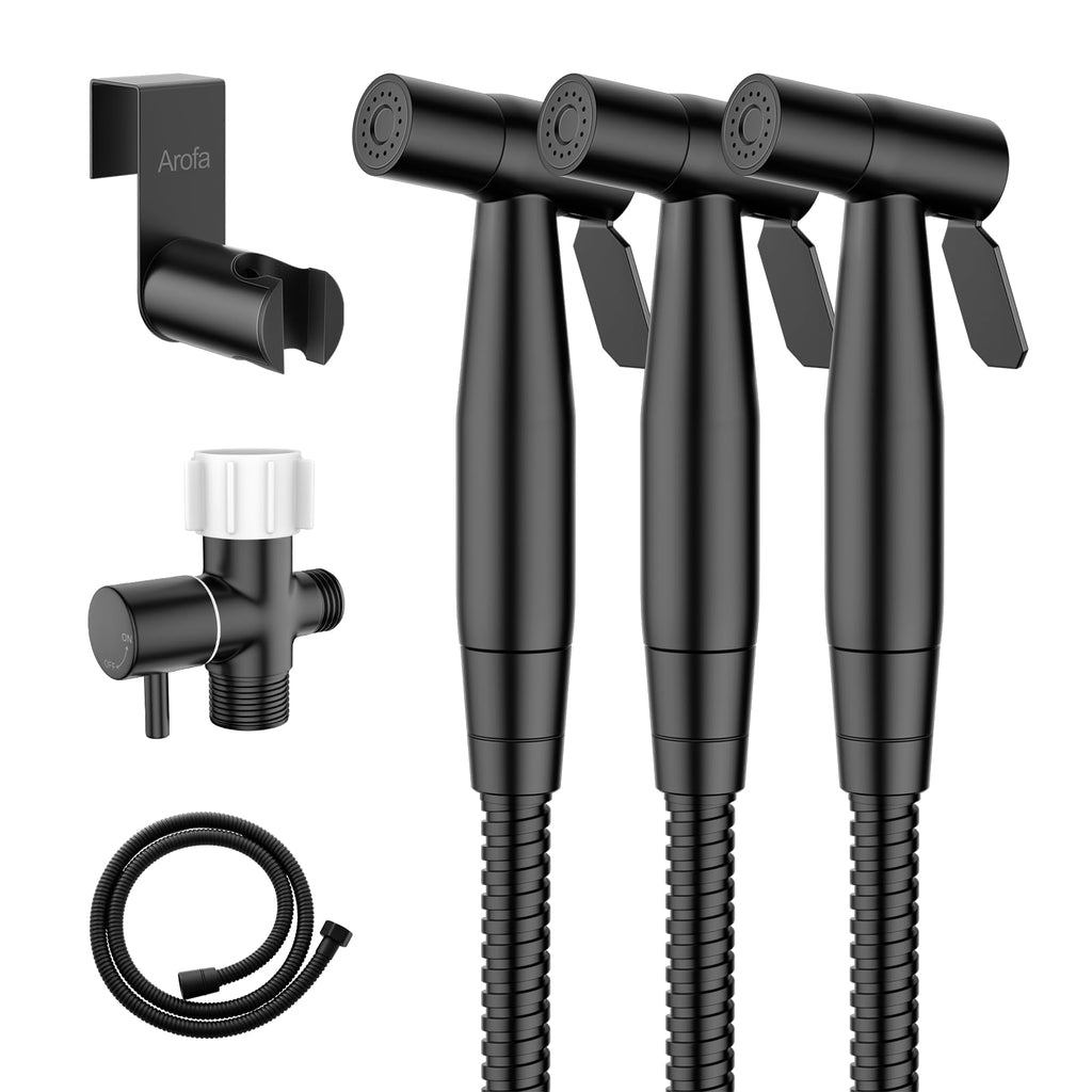 Arofa Handheld Bidet Sprayer, Bidet Attachment for Toilet, Brushed Nickel