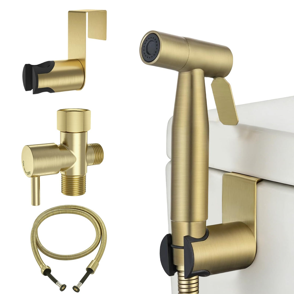 Brushed Gold Handheld Bidet Sprayer Set for Toilet