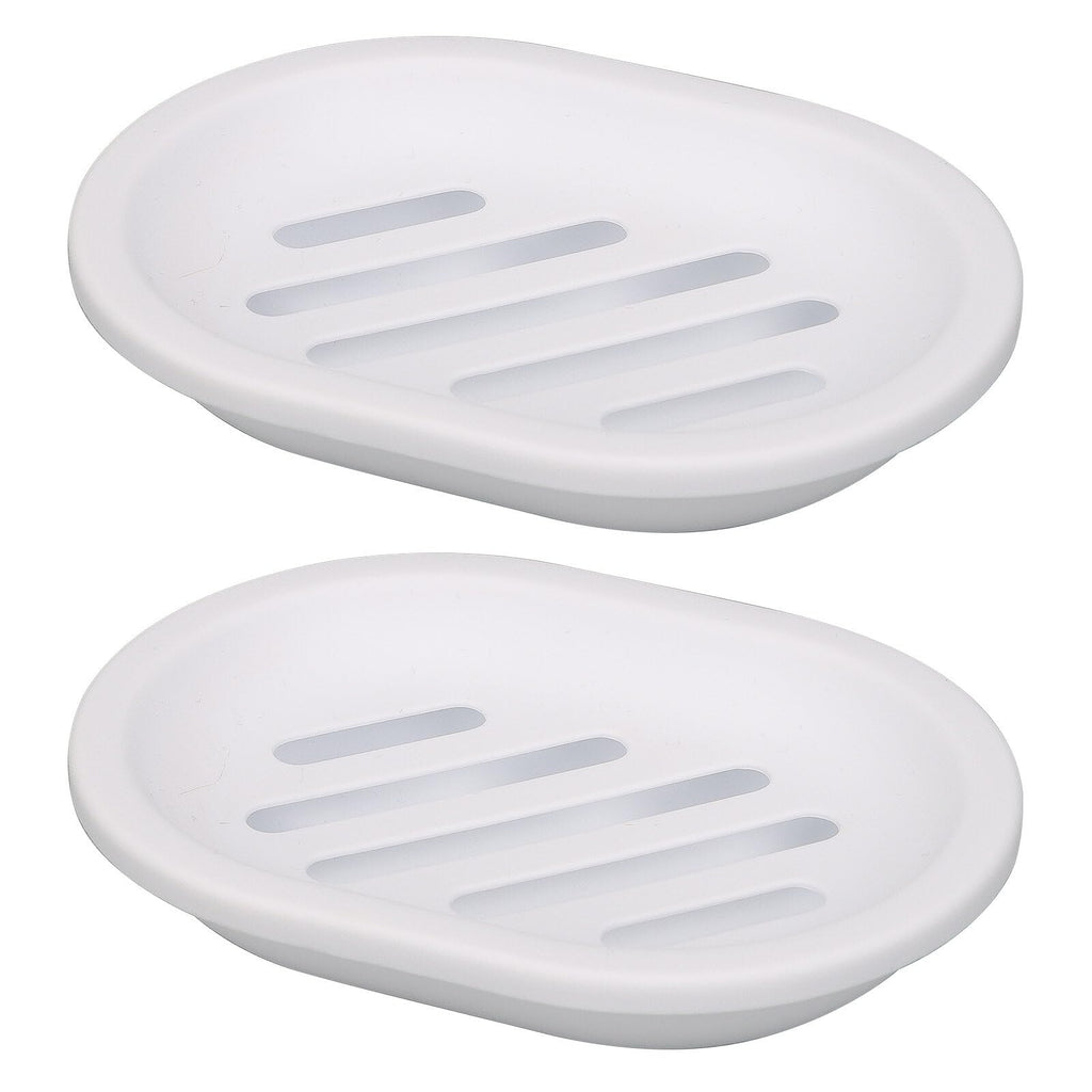 Topsky Soap Dish for Shower, 2pcs Soap Dishes Soap Savers for Bar Soap, Soap Bar Holder Shower with Drip Tray, Plastic Soap Holders with Drain for Kitchen Sink, Easy to Clean, Keeps The Soap Dry