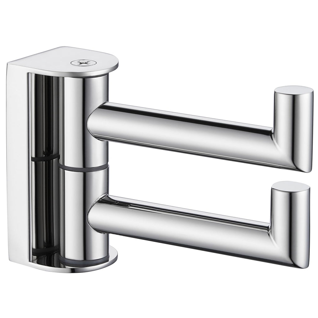 APLusee Swivel Towel Hook for Bathrooms with 2 Rotating Arms, Matte Black