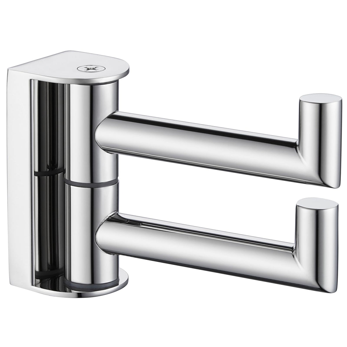APLusee Swivel Towel Hook for Bathrooms with 2 Rotating Arms, Matte Black