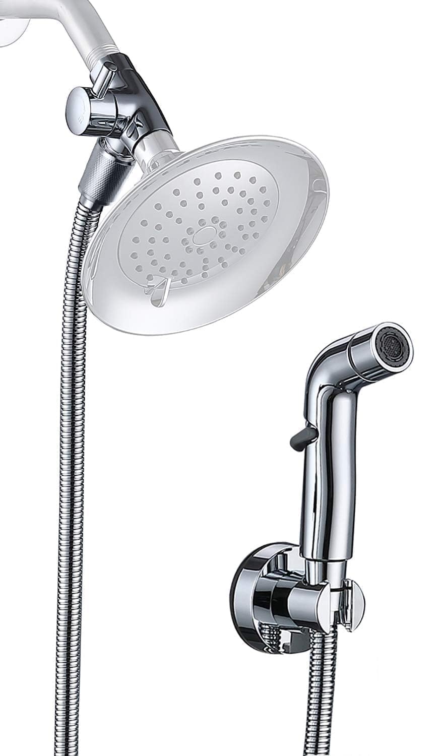 G-Promise 2 Mode Dog Shower Attachment with Extra Long Hose Adhesive Mount