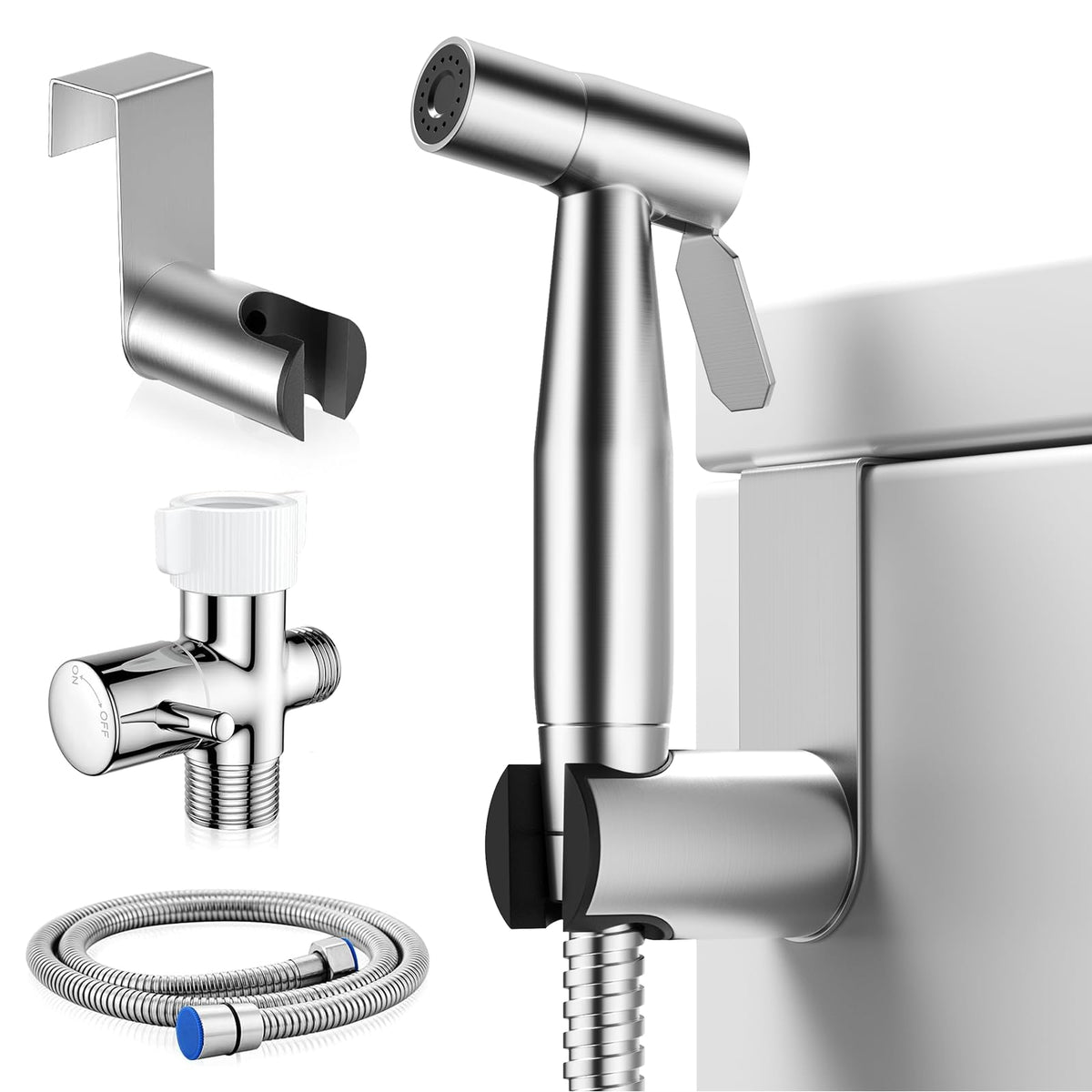 BRITULIF 2-Pack Handheld Bidet Sprayer for Toilet, Adjustable Pressure