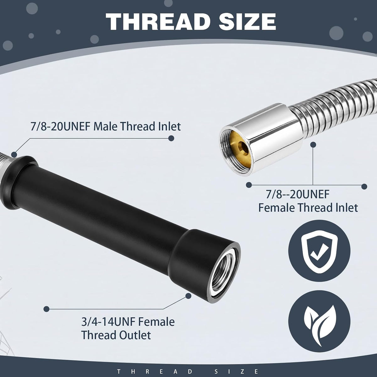 Shimeyao 60 Inches Pre-rinse Hose, Heavy Duty Flexible Spray Hose