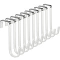 Mars-Rock Single Over Door Steel Hooks 4 Pack Fit 1-3/8" Door 5.5" White