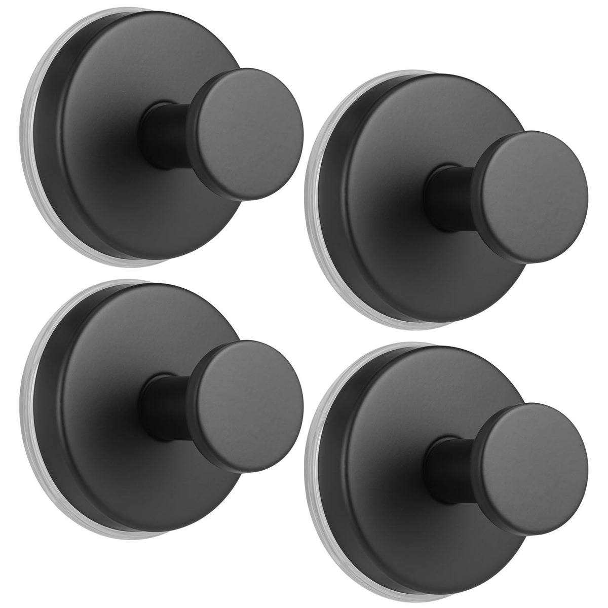 Large Suction Cup Hooks, Heavy Duty 15lb Holds Towel & Robe, No-Drill Shower Bathroom Hooks for Tile Wall Glass Mirror, Mounts on Smooth Non-Porous Surfaces (2 Pack, Brushed Nickel)