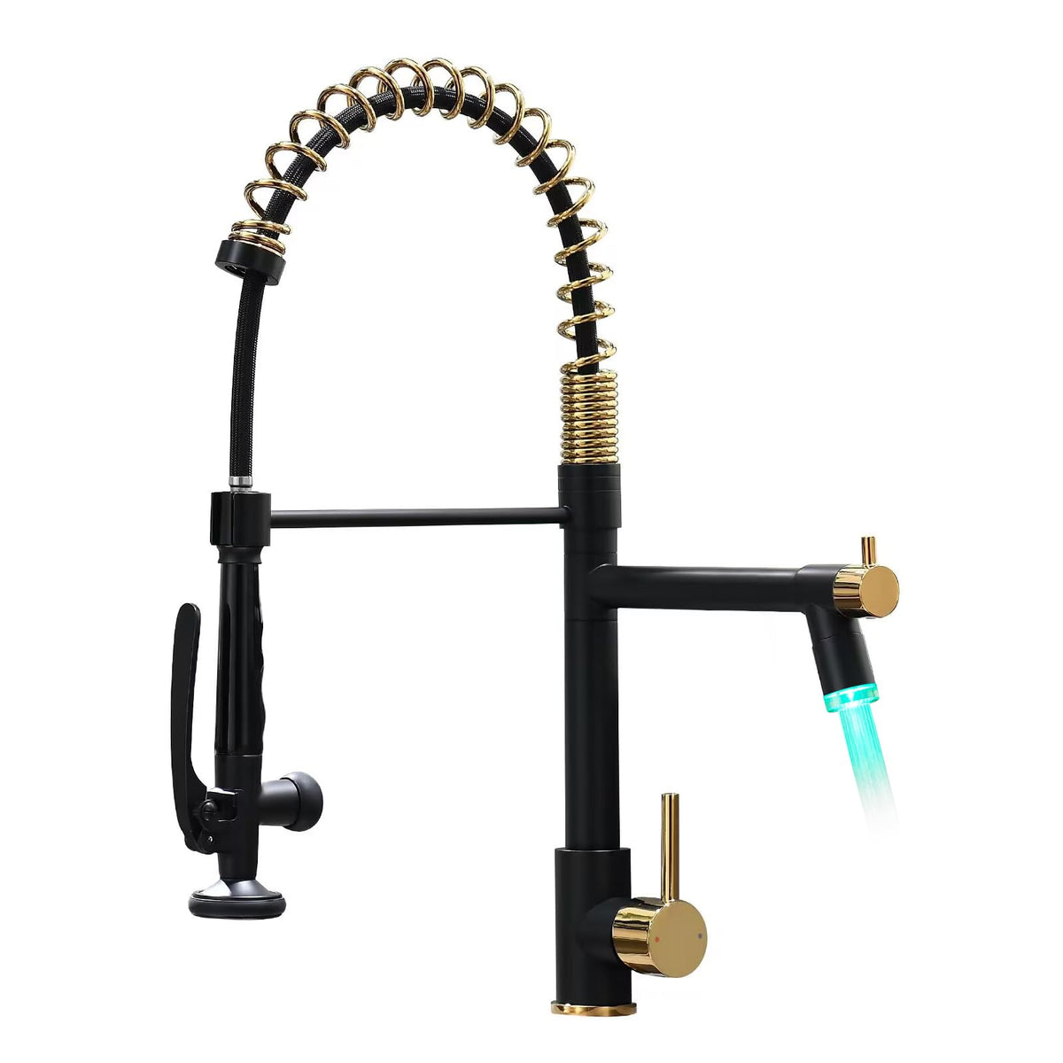 Fapully Commercial Kitchen Faucet,Wall Mount Kitchen Sink Faucet with Pre-Rinse Pull Down Sprayer,25‘’ Height 8'' Center 3 Compartment Sink Faucets with 12.2'' Swing Spout Chrome