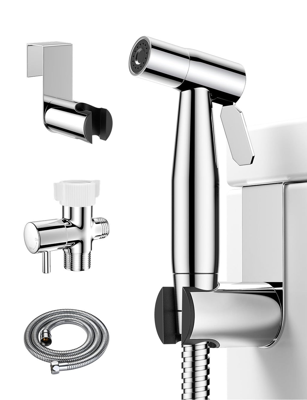 BRITULIF 2-Pack Handheld Bidet Sprayer for Toilet, Adjustable Pressure