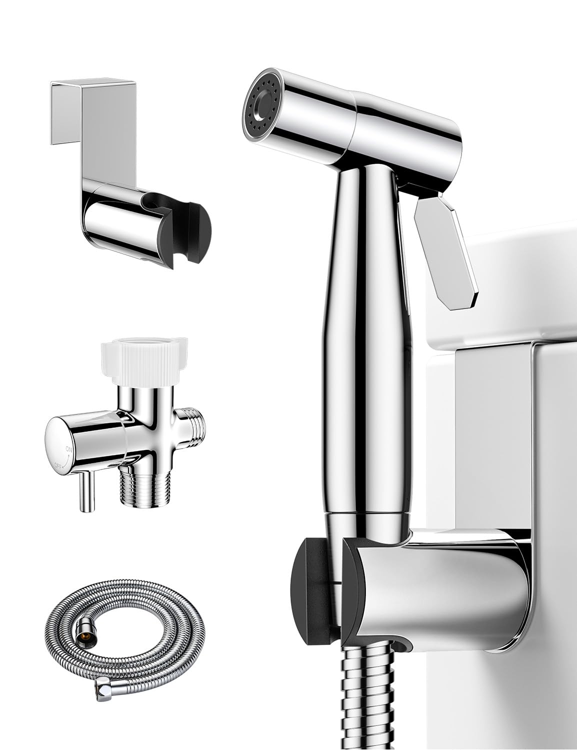 BRITULIF 2-Pack Handheld Bidet Sprayer for Toilet, Adjustable Pressure
