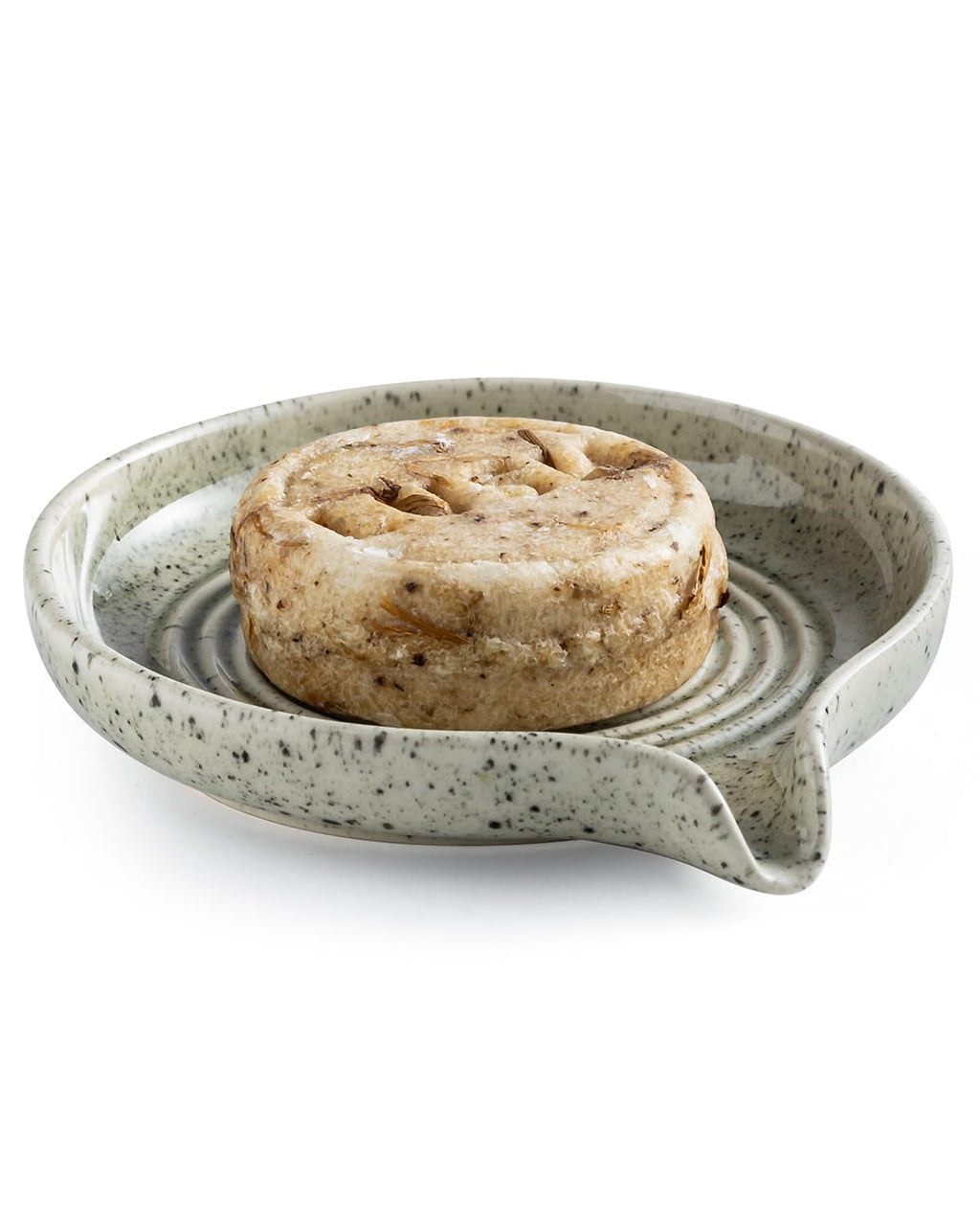 Zoeeker Self Draining Soap Dish, Ceramic Soap Holder with Waterfall Design