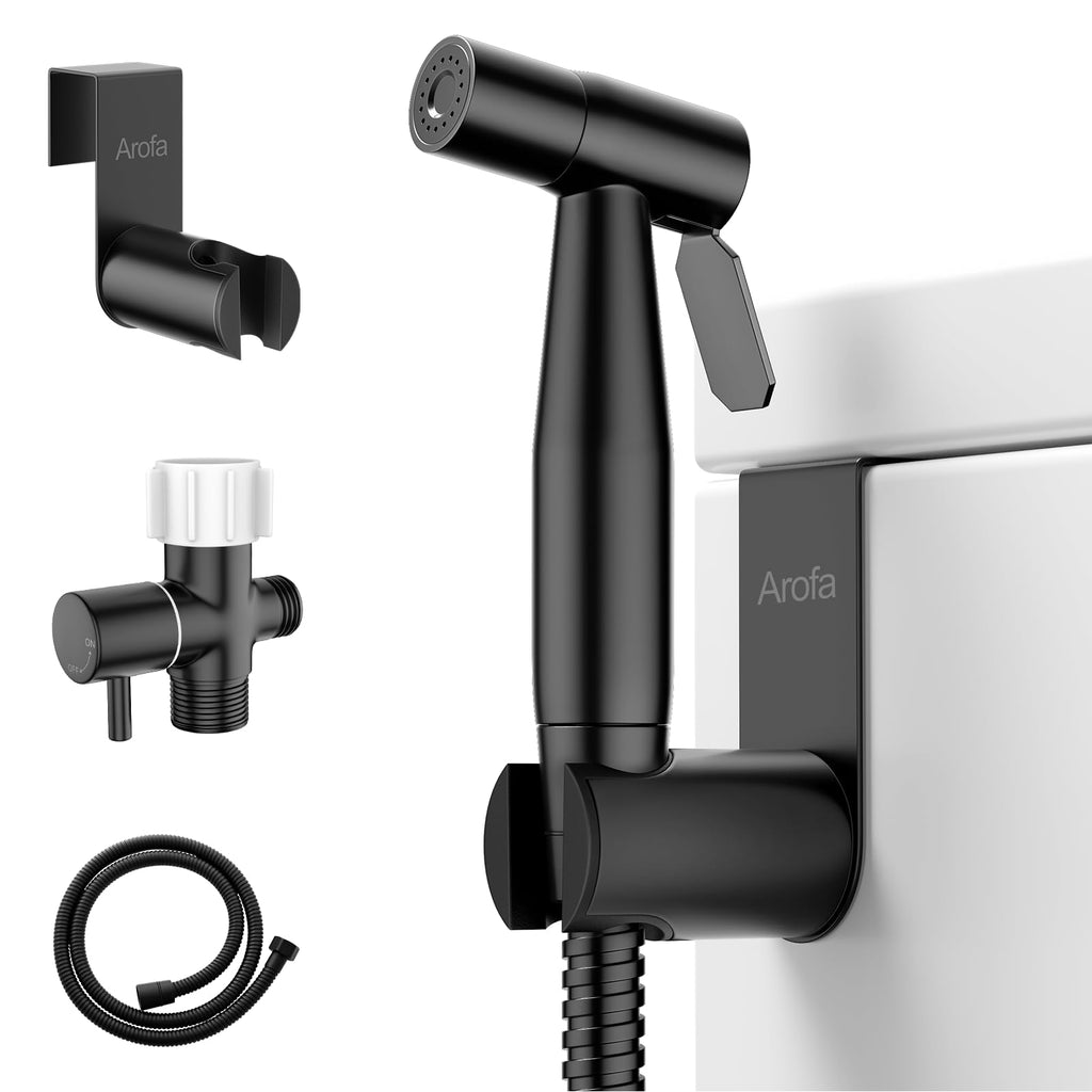 Arofa Handheld Bidet Sprayer, Bidet Attachment for Toilet, Brushed Nickel