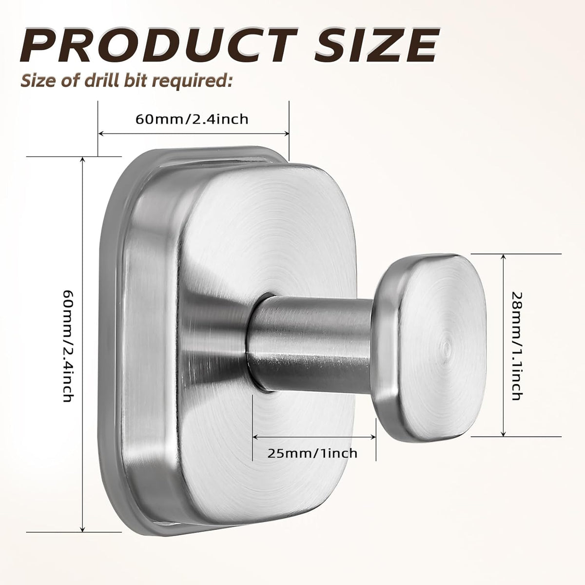 Large Suction Cup Hooks for Shower, 15 lb Towel and Robe Hooks