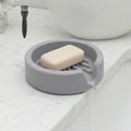 Silicone Sponge Holder Compatible with Scrub Daddy, Self Draining Sink Organizer with Suction Cups, Kitchen Soap Dish & Sponge Holder, Dishwasher Safe,With small brushes, Grey