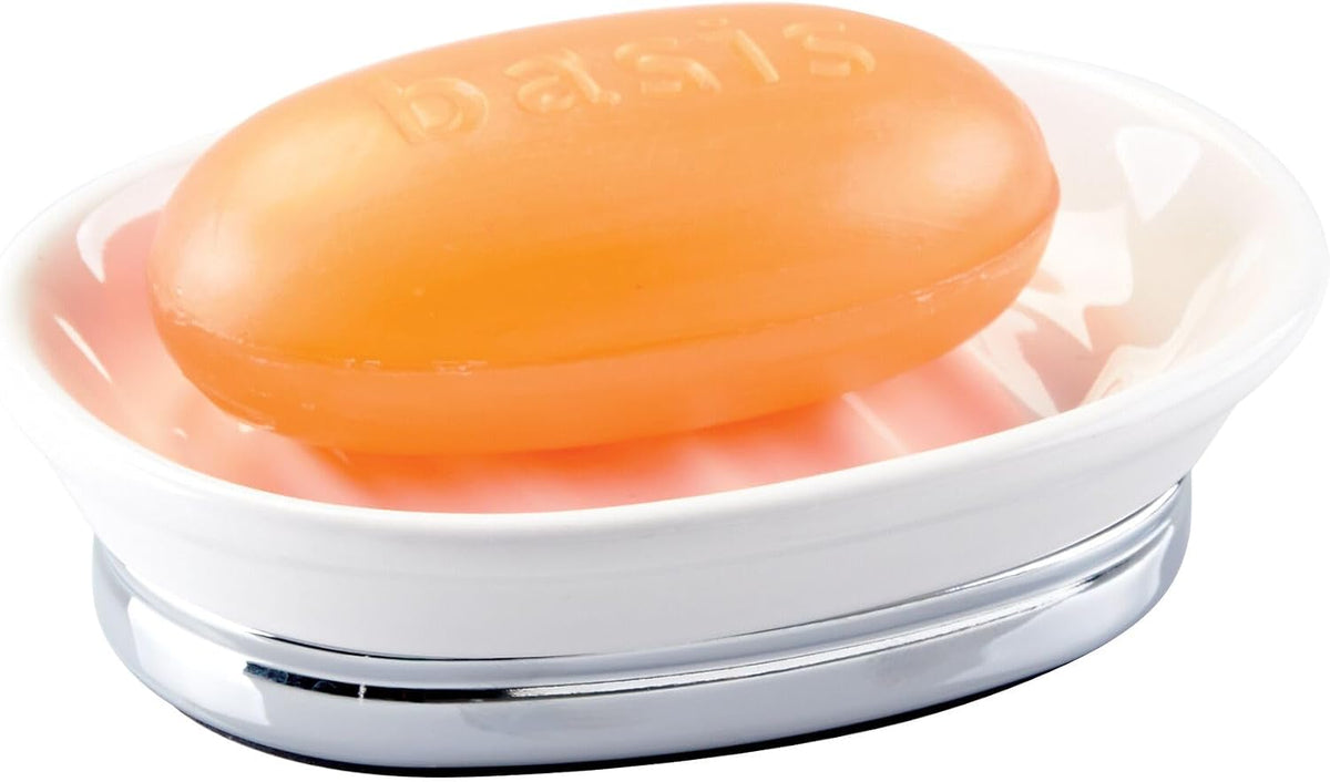 iDesign Soap Dish for Bar Soap, White