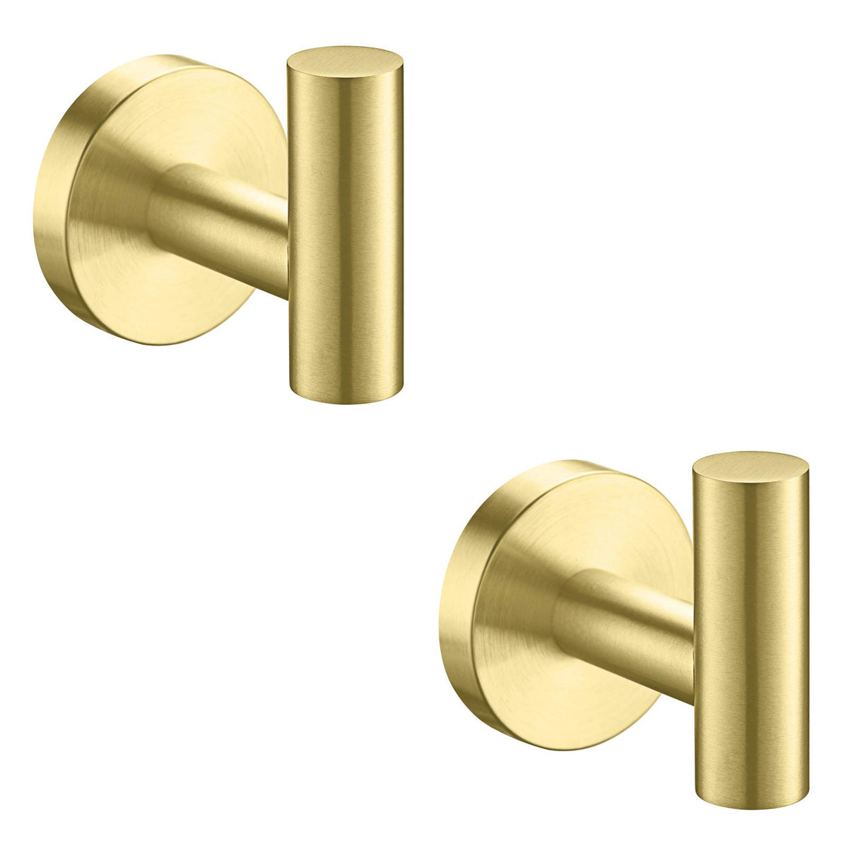 Nolimas Towel Coat Hook Matte Black SUS304 Stainless Steel Bathroom Clothes Cabinet Closet Sponges Robe Hook Wall Mounted Round Kitchen Heavy Duty Door Hanger 2 Packs