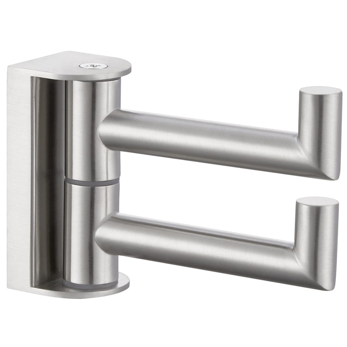 APLusee Swivel Towel Hook for Bathrooms with 2 Rotating Arms, Matte Black