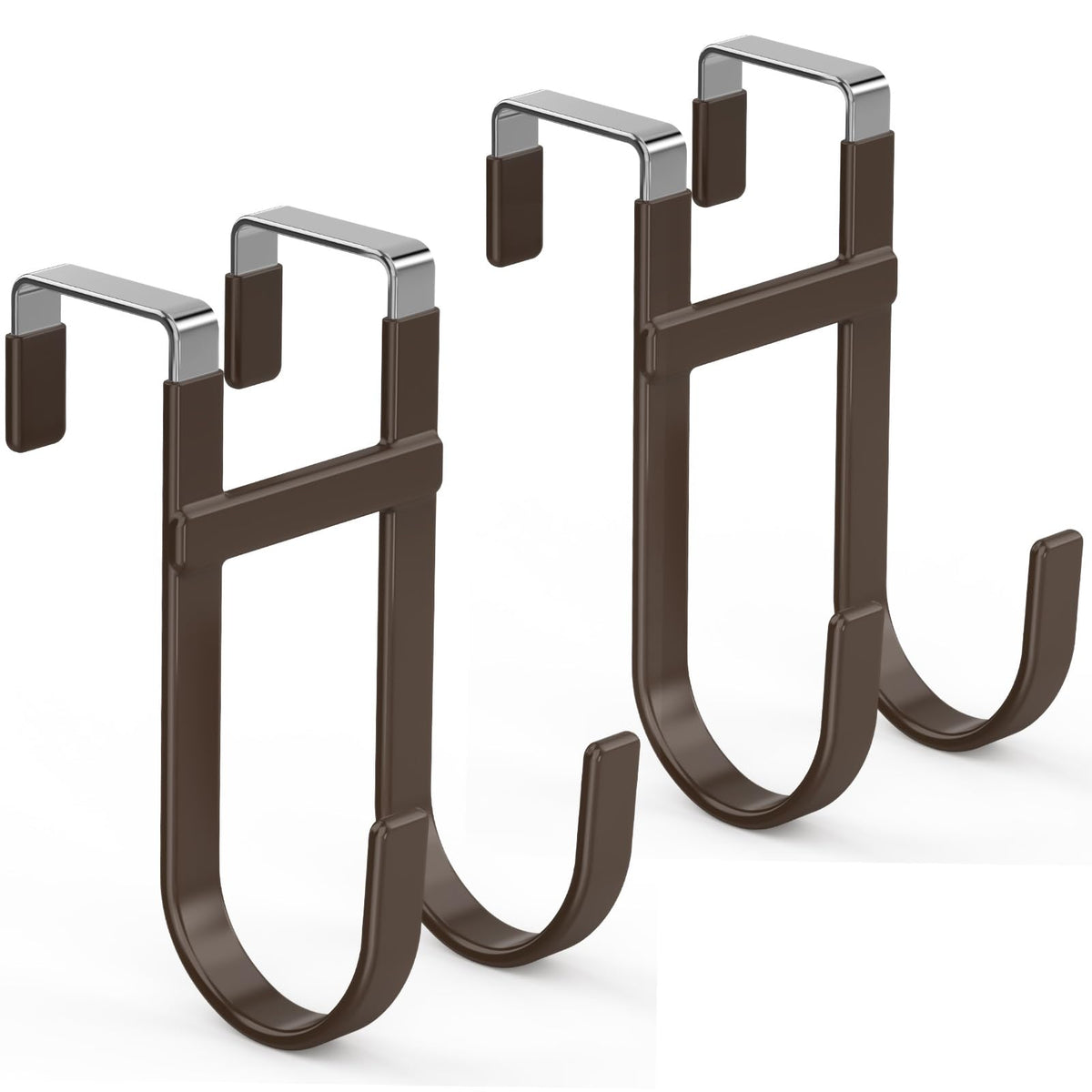 FYY Over the Door Hooks, Single-Hanger 4 Pack, Fits Doors 1 3/8" White