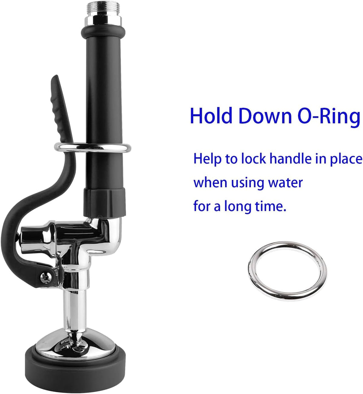 Pre Rinse Sprayer Sink Sprayer Replacement Spray Valve for Commercial Sink Faucet Polished High Pressured, Black