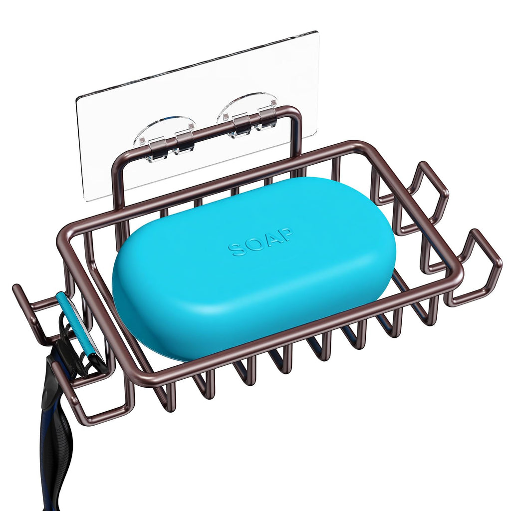 Nieifi Bar Soap Holder for Shower Wall, Adhesive Soap Dish for Bathroom
