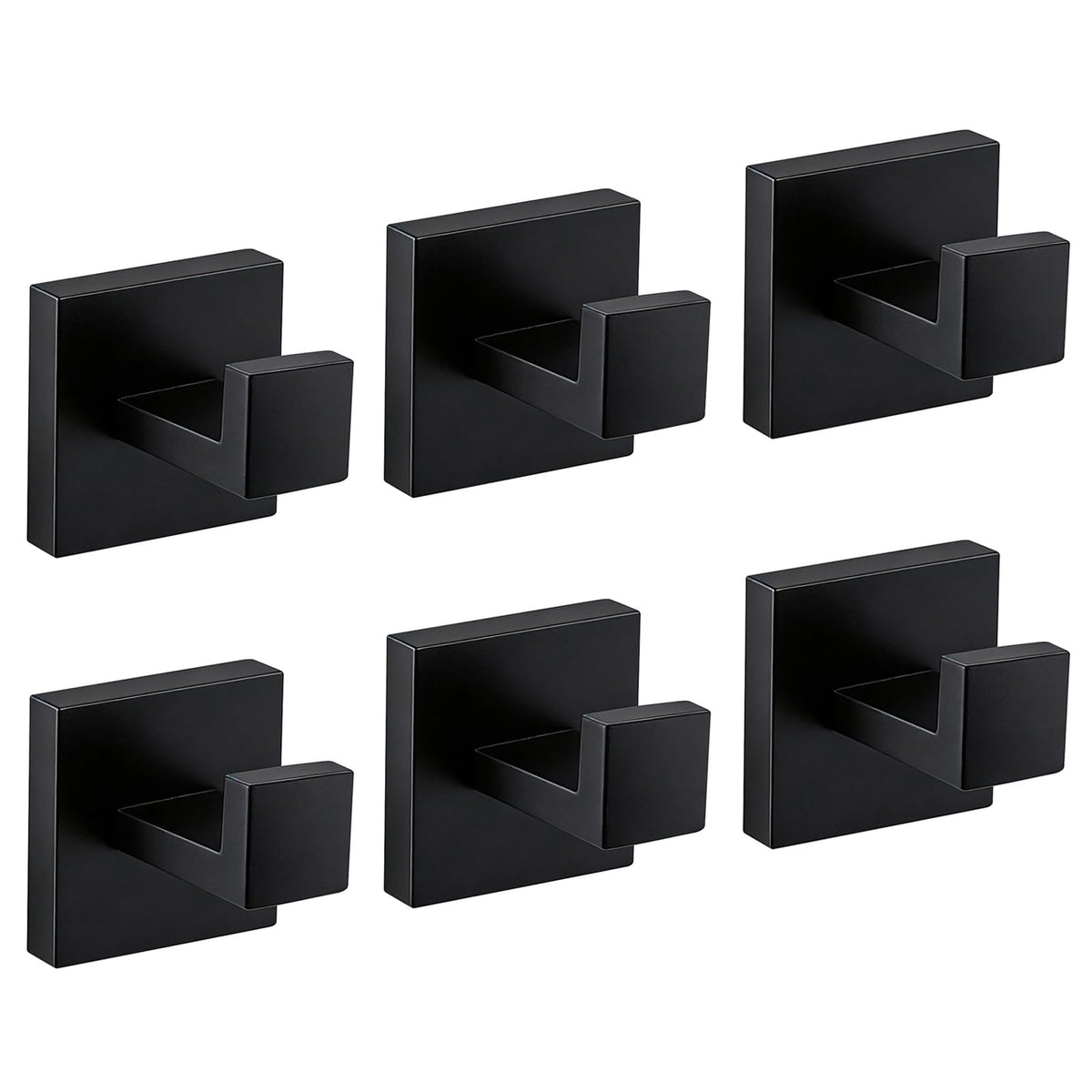 JOPOFI 2 Piece Towel Hook - Bathroom Robe Hook - Matte Black
