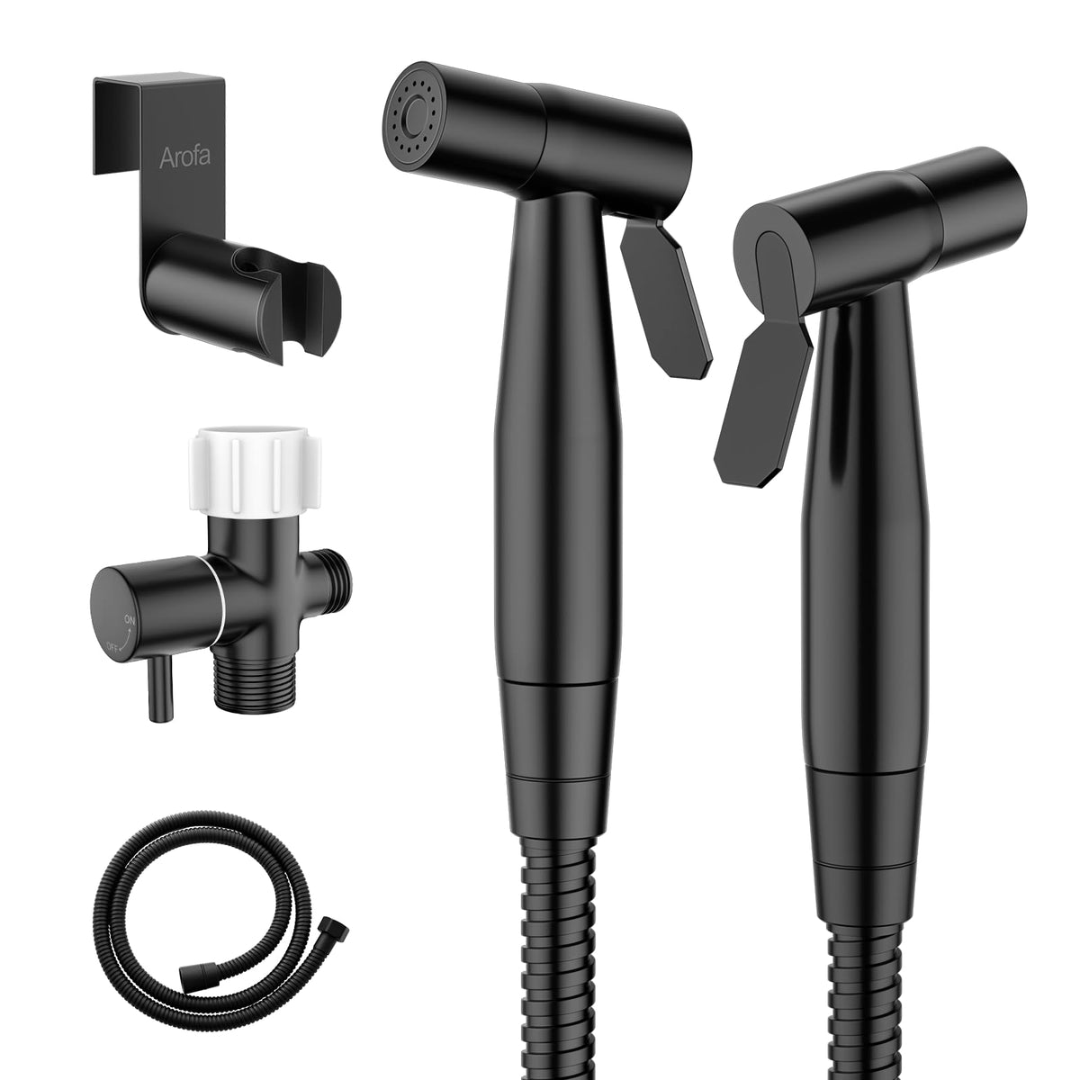 Arofa Handheld Bidet Sprayer, Bidet Attachment for Toilet, Brushed Nickel