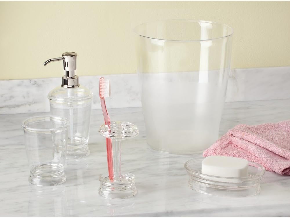 iDesign Soap Dish for Bathroom Sink or Countertop - Clear