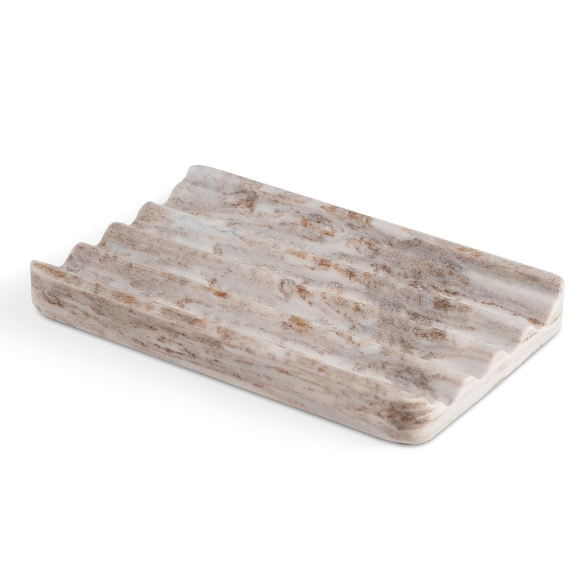 Karibiber Marble Soap Dish, Large Stone Bar Soap Holder Shower, Green Bathroom Soaps Saver, Easy Cleaning Natural Stone Sponge Holder for Kitchen Sink, Executive Jewelry Ring Tray