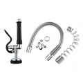 HWM Commercial Sink Sprayer with 45” Flexible Stainless Steel Pre Rinse Hose & Overhead Spring Replacement Kit for Commercial Kitchen Sink Faucets