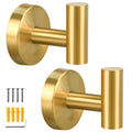 2 Pack Brushed Nickel Towel Hooks, SUS304 Stainless Steel Bathroom Hooks