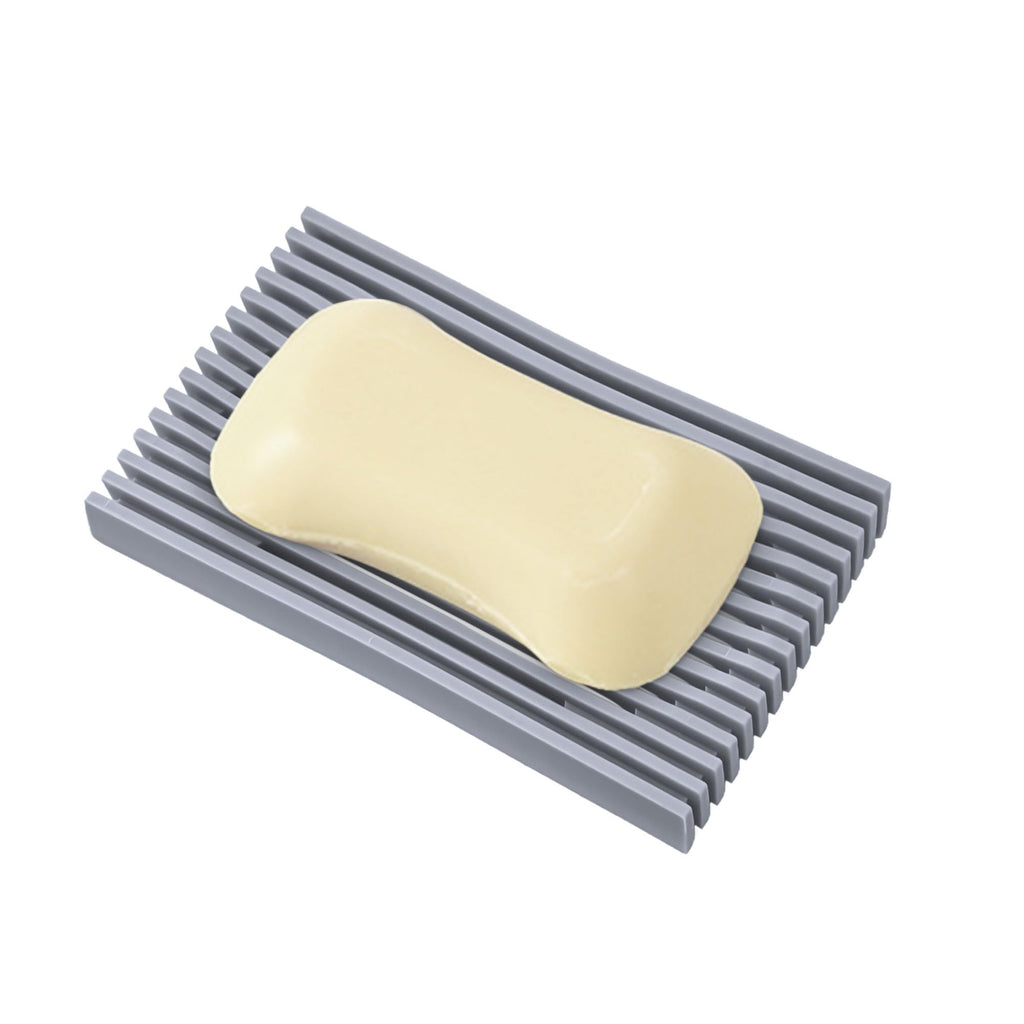 Aoheuo Modern Bamboo Fiber soap Holder and soap Dish Combination (Removable), White, 5.12 Long by 3 Wide, 0.98 inches high, Used in Kitchens, bathrooms, and bar Sinks