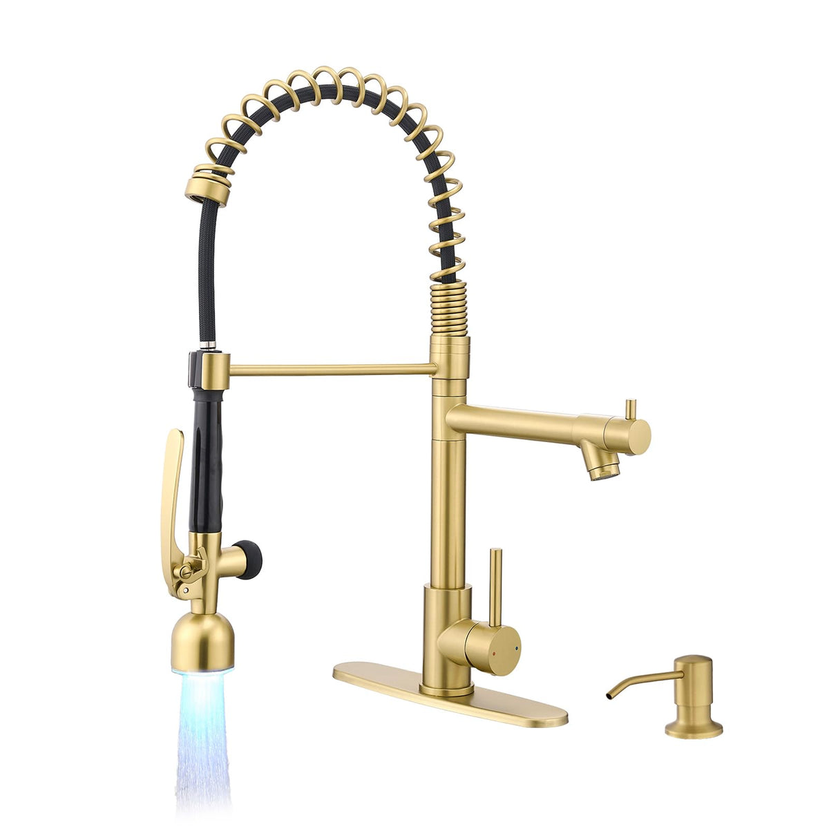 Fapully Commercial Kitchen Faucet,Wall Mount Kitchen Sink Faucet with Pre-Rinse Pull Down Sprayer,25‘’ Height 8'' Center 3 Compartment Sink Faucets with 12.2'' Swing Spout Chrome