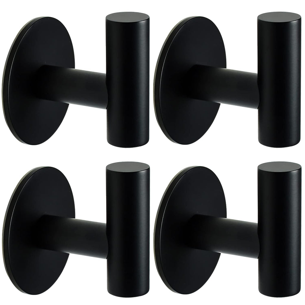 Vuzvuv Brushed Nickel Self Adhesive Stainless Steel Towel Hooks (2-Pack)