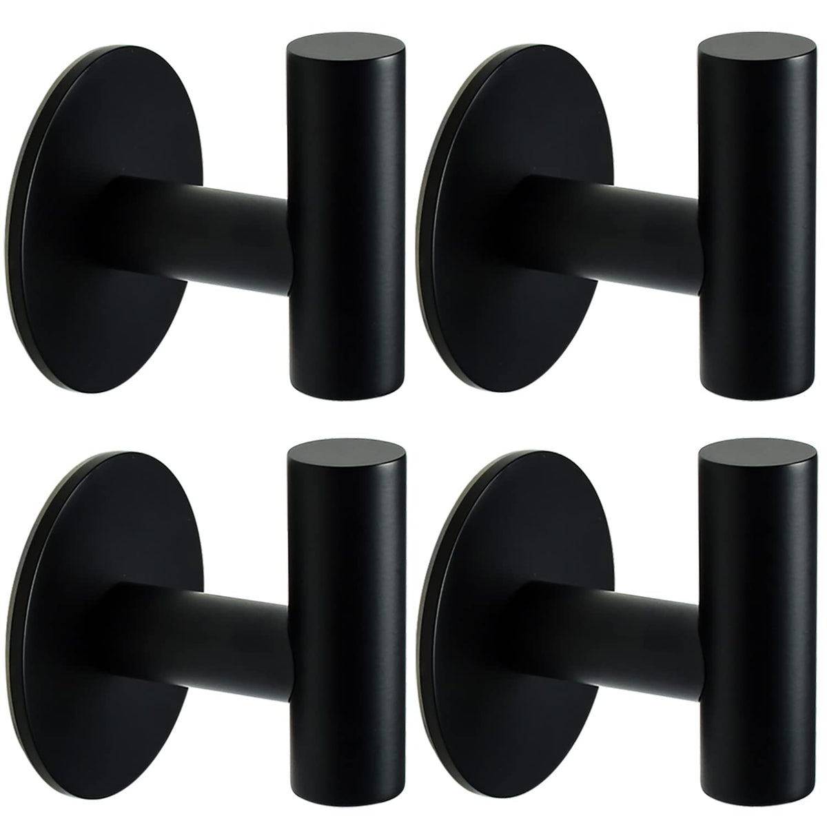 Vuzvuv Brushed Nickel Self Adhesive Stainless Steel Towel Hooks (2-Pack)