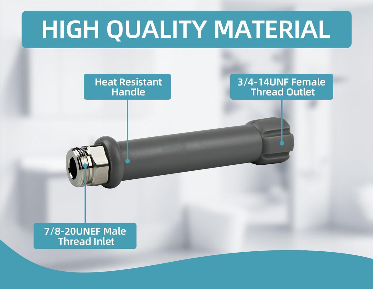 44 Inches B-0044-H Pre-Rinse Hose Replacement for T&S Brass, Commercial Kitchen Sink Spray Flexible Stainless Steel Hose with Heat Resistant Handle