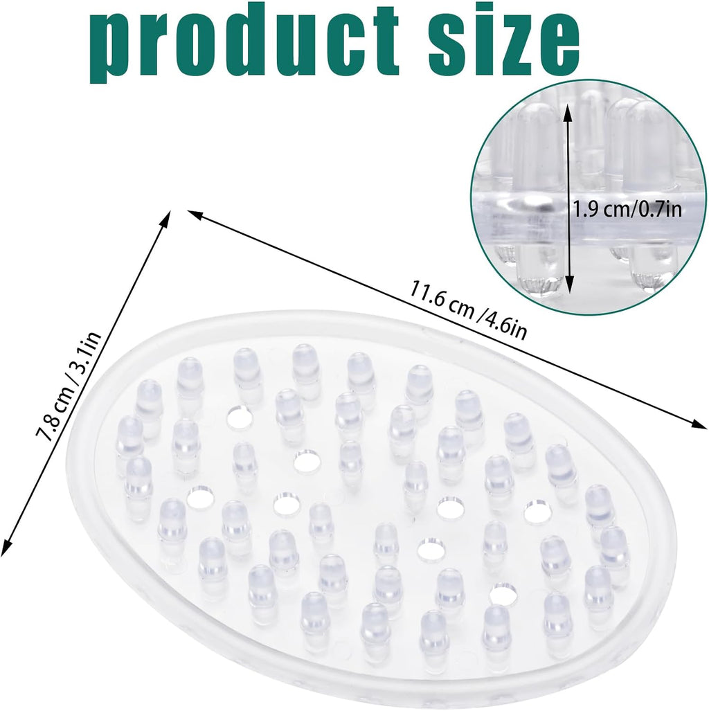 2 Pieces Plastic Soap Dish Clear Bar Holder Tray Self Draining Soap Saver with Holes Soap Container for Bathroom Counter, Kitchen
