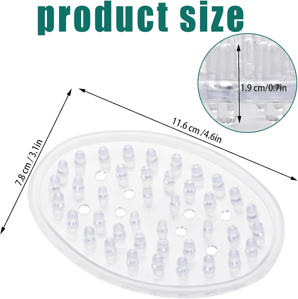 2 Pieces Plastic Soap Dish Clear Bar Holder Tray Self Draining Soap Saver with Holes Soap Container for Bathroom Counter, Kitchen