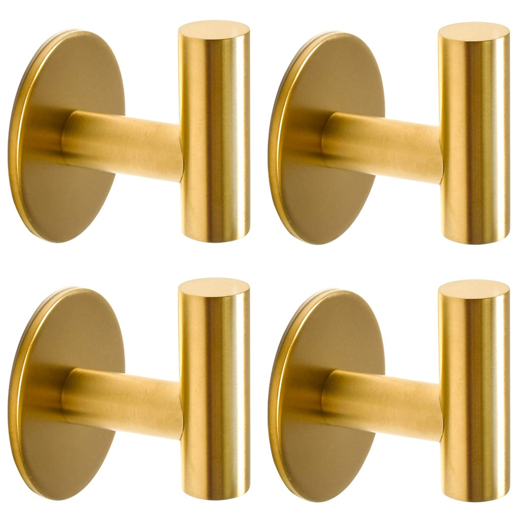 Vuzvuv Brushed Nickel Self Adhesive Stainless Steel Towel Hooks (2-Pack)