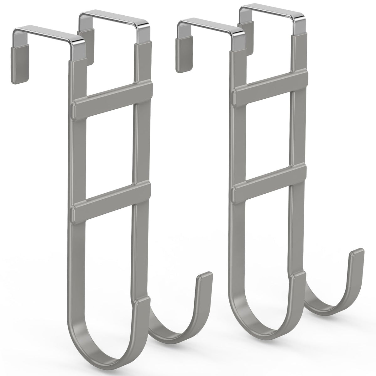 FYY Over the Door Hooks, Single-Hanger 4 Pack, Fits Doors 1 3/8" White