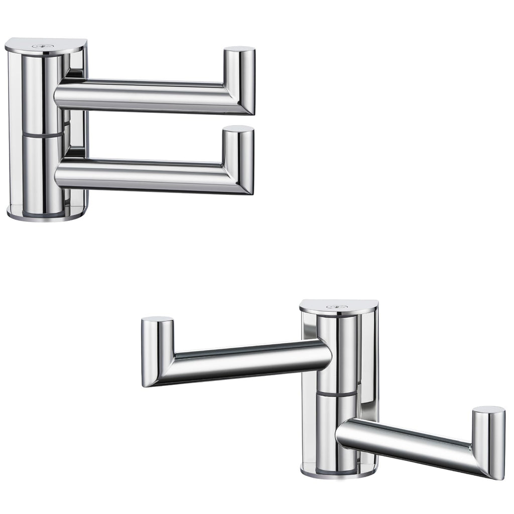 APLusee Swivel Towel Hook for Bathrooms with 2 Rotating Arms, Matte Black