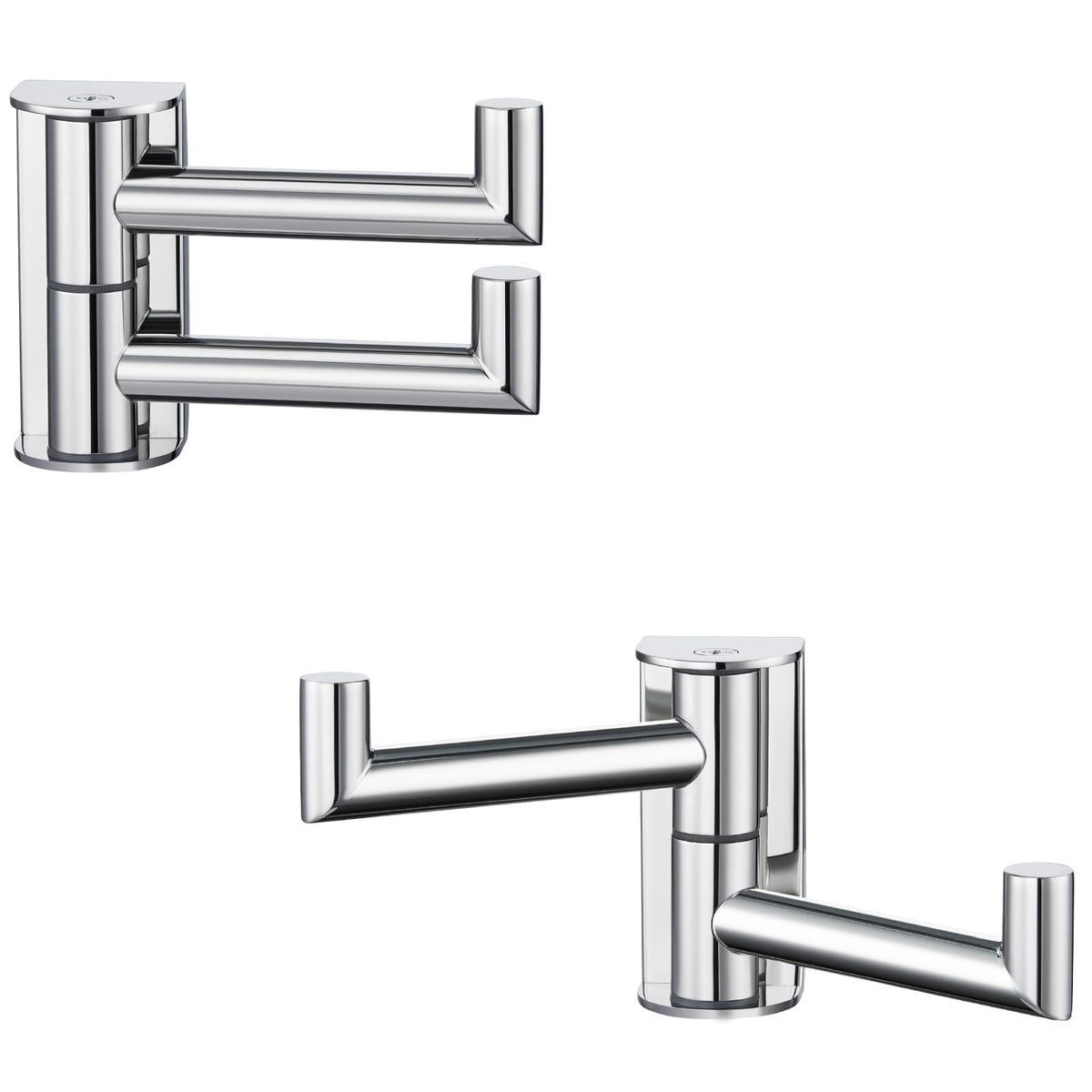 APLusee Swivel Towel Hook for Bathrooms with 2 Rotating Arms, Matte Black