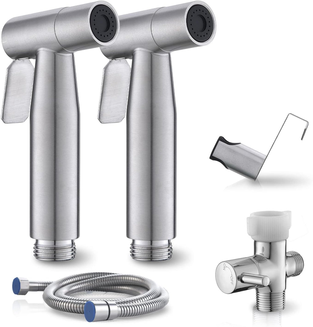 BRITULIF 2-Pack Handheld Bidet Sprayer for Toilet, Adjustable Pressure