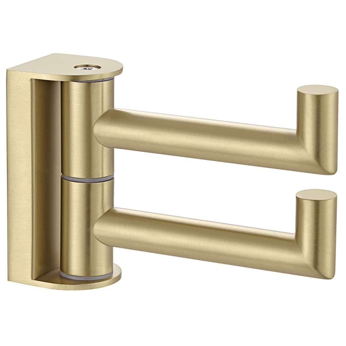 APLusee Swivel Towel Hook for Bathrooms with 2 Rotating Arms, Matte Black